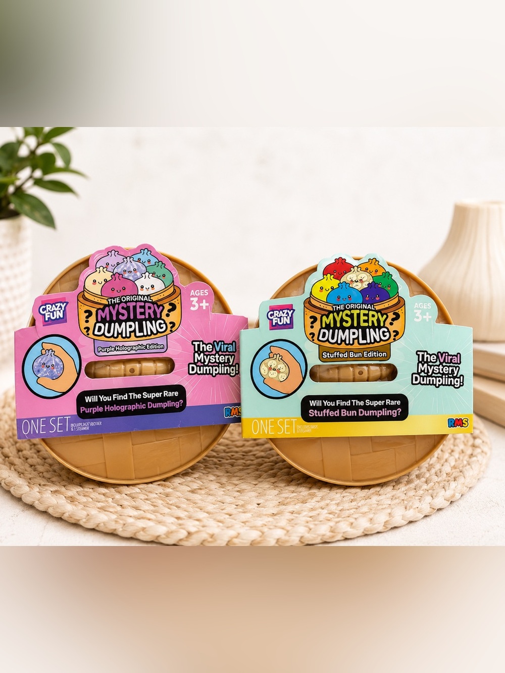 Original Mystery dumpling Bundle- Purple Holographic plus Stuffed Bun Edition